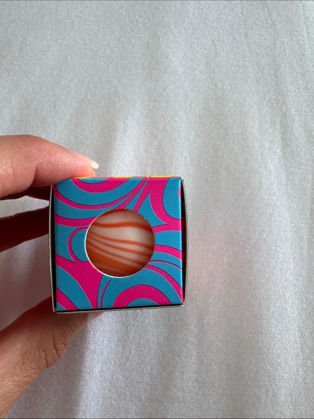 Needoh swirl groovy glob squishy toy schylling NIB orange & white